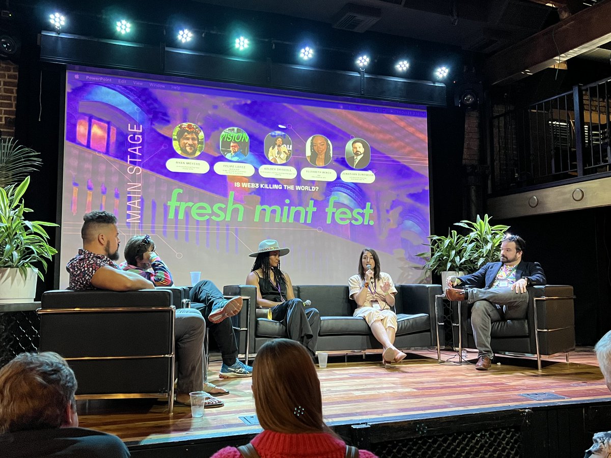 gm gm -- back from #freshmintfest w/ a full tank of inspo & ready to share this light✨

Gratitude time 🫂

BRAVO to the organizers @CheriaScaffidi @comerpatrick👏

Ty to @JDunsmoorEsq @sunnnfts @sreyeMnayR for a great panel🙏

& OFC @bigfreedia for an AWESOME SHOW & NFT🔥