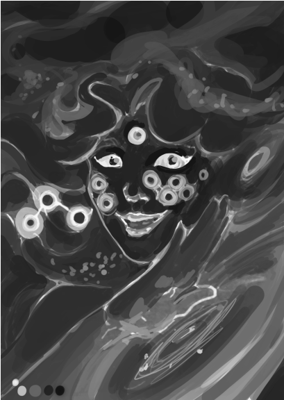psycartist's tweet photo. Some fun WIP shots to show my process.  Its been a wild ride trying to figure out how to paint this 🤣 https://t.co/gZvMoRA55b