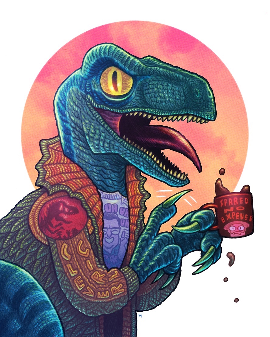 「Cozy Cretaceous commission 」|Dan Hippのイラスト