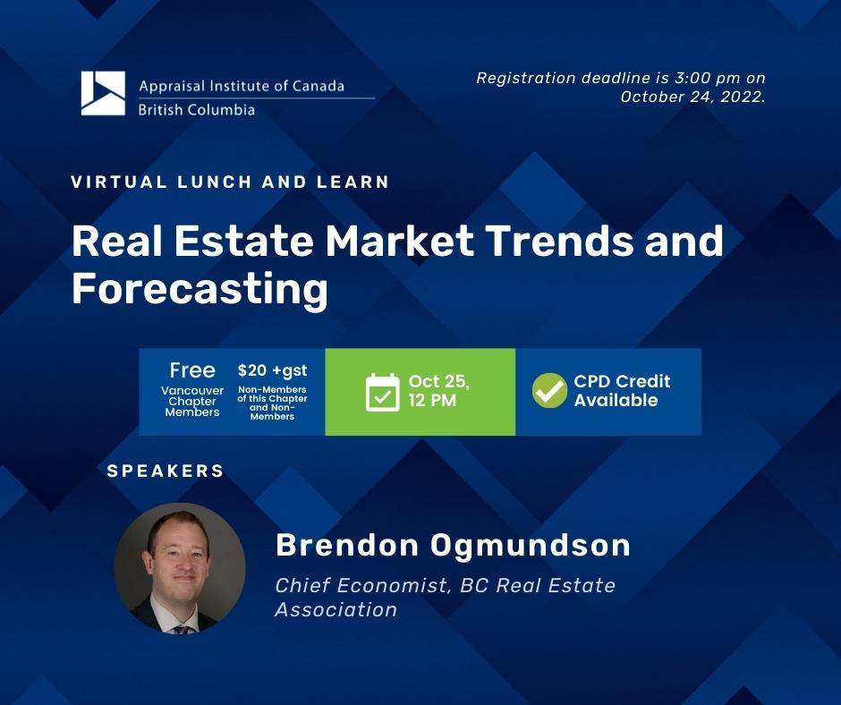 AICanada_BC's tweet photo. Today is the last day to register for AIC-BC's Vancouver Chapter Virtual Lunch and Learn with Brendon Ogmundson from the BC Real Estate Association. @bcrea
Open to Vancouver Chapter Members and non-Members. Register: https://t.co/KtGKiMOhPb
#AICValuationPros #AppraisersKnow https://t.co/dSuCB9rwdw