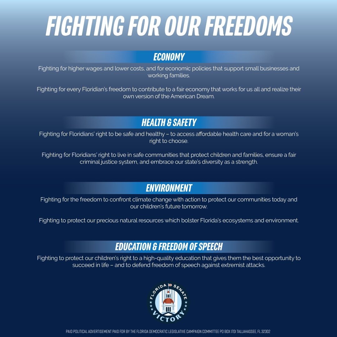 LeaderBookFL's tweet photo. We are proud to announce @SenateVictoryFL 1st ever statewide bus tour - The Florida Freedom Tour. Senate Democrats will meet voters where they’re at &amp; share our message of freedom. Our slate of 5 pro-choice, all-female candidates will be fighting with us along the way! https://t.co/dOgssCrf7M
