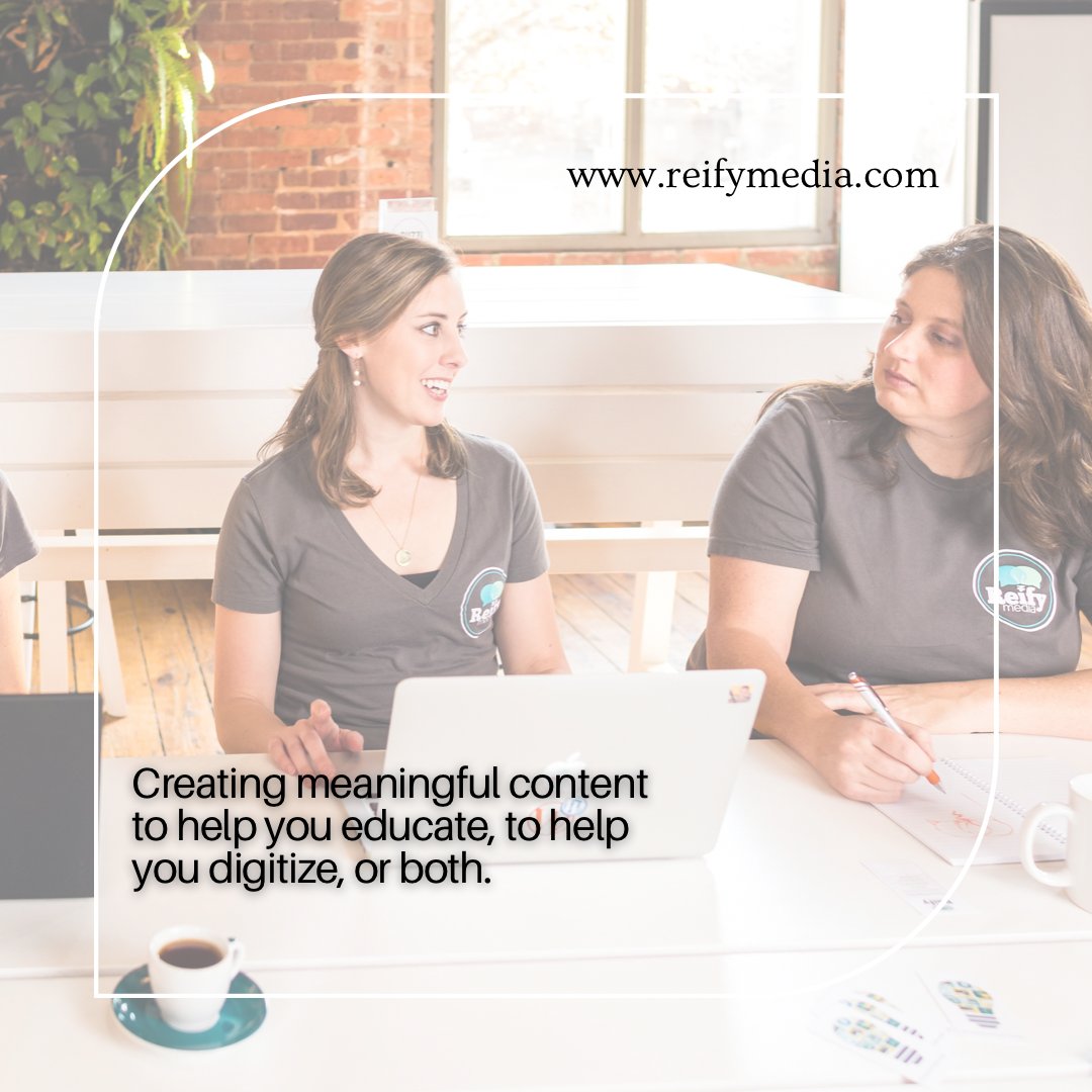 Reify Media creates e-learning and online training—helping you to educate, to digitize, or both! We build online modules &amp; courses that companies &amp; organizations to train their employees, or test those who want professional licenses or provide public education about their mission