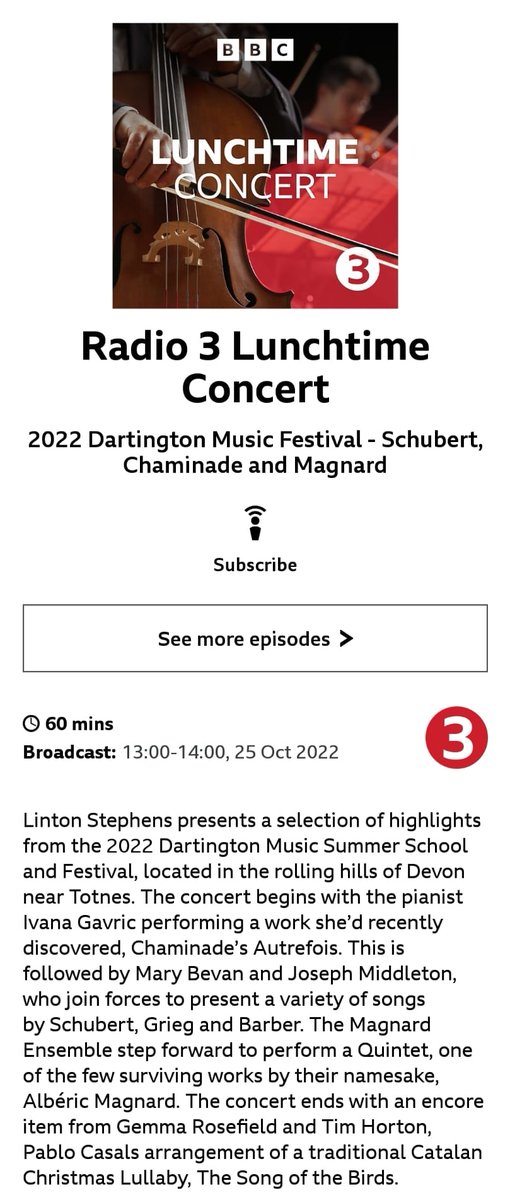 magnardensemble's tweet photo. Why not switch on @BBCRadio3 this lunchtime? A chance to hear a live recording of a hidden gem for #piano and winds performed by yours truly 😉 joined by @joseph_havlat ❤️ #AlbericMagnard is often described as the French Bruckner and it's lush, quirky and loads of fun! https://t.co/SxmhsaZ27h