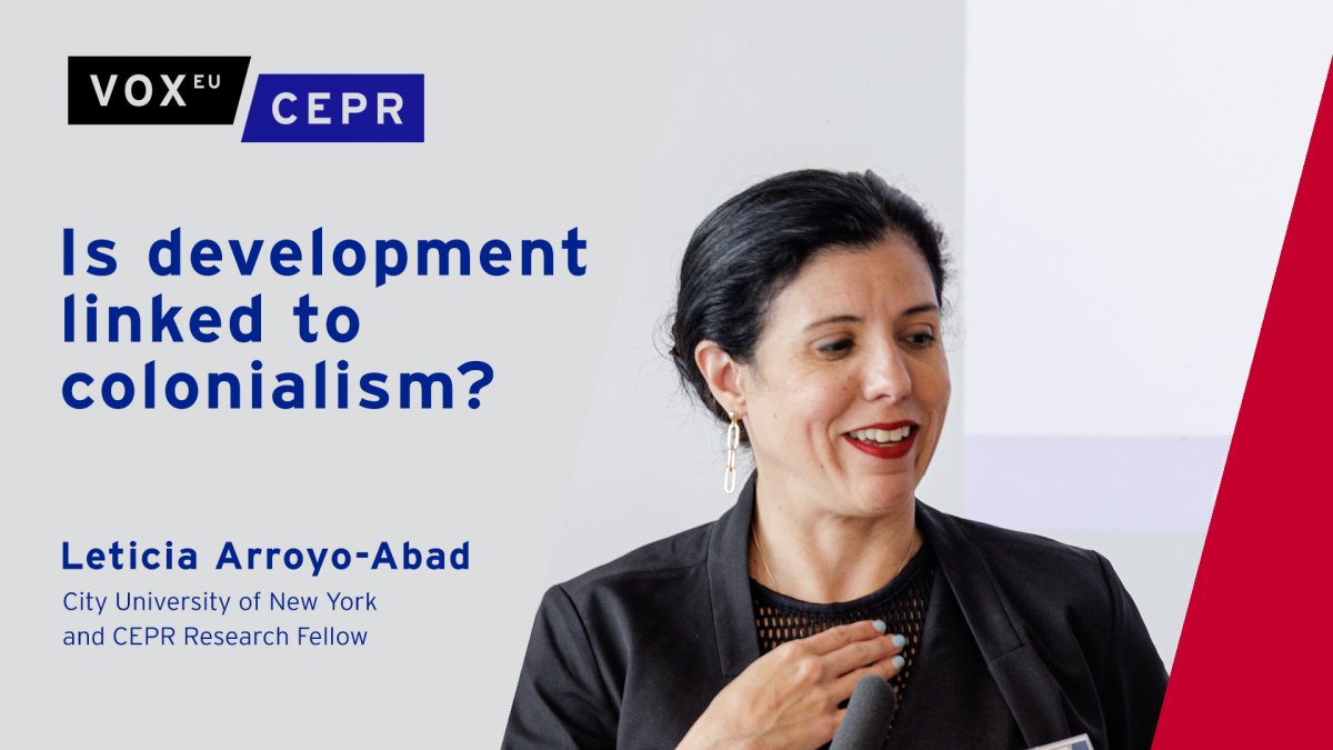 Recorded by @econfilm at #CEPRParisSymposium, @LArroyoAbad talks about her recent research on development and #colonialism. Here she looks at different legal frameworks of institutions, how they evolved over time in different regions and their effect. cepr.org/voxeu/video/de…