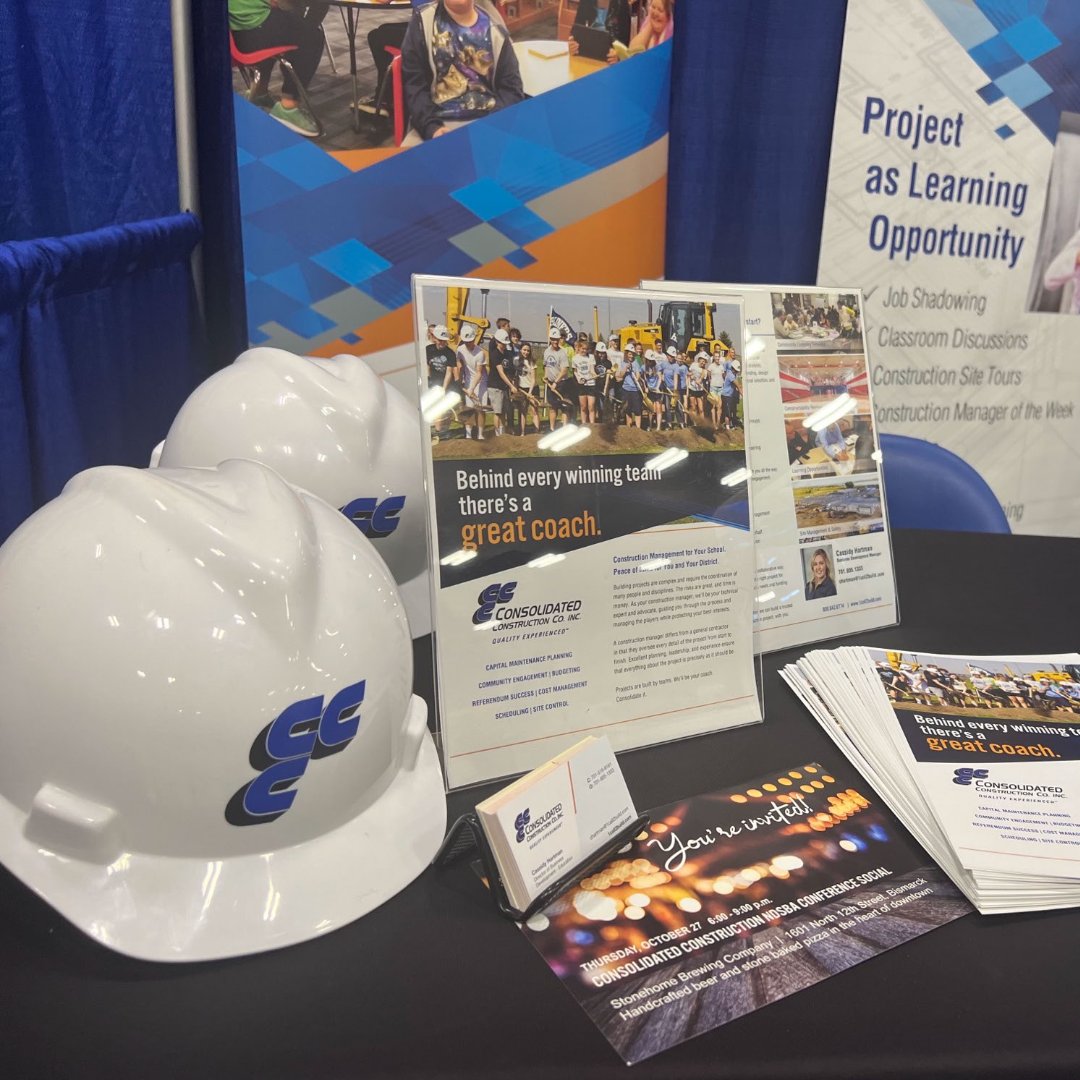 1Call2Build's tweet image. Last week, our North Dakota team exhibited at the North Dakota Council of Education Leaders conference, where we had the opportunity to strengthen our connections with North Dakota’s education community leaders. Thank you to NDCEL for hosting us again!