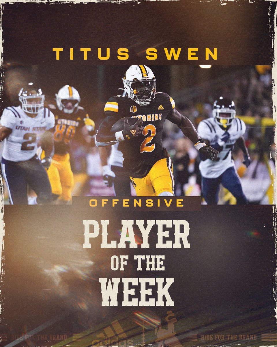 Never a doubt. @Titus_F_Swen Named Mountain West Offensive Player of the Week 🤠🆙 📰 | bit.ly/3N7PljZ