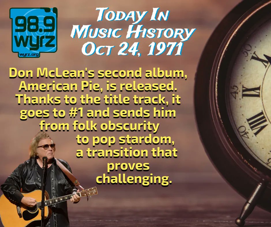 WYRZ989's tweet image. #MusicHistory
#DonMclean
#WYRZ