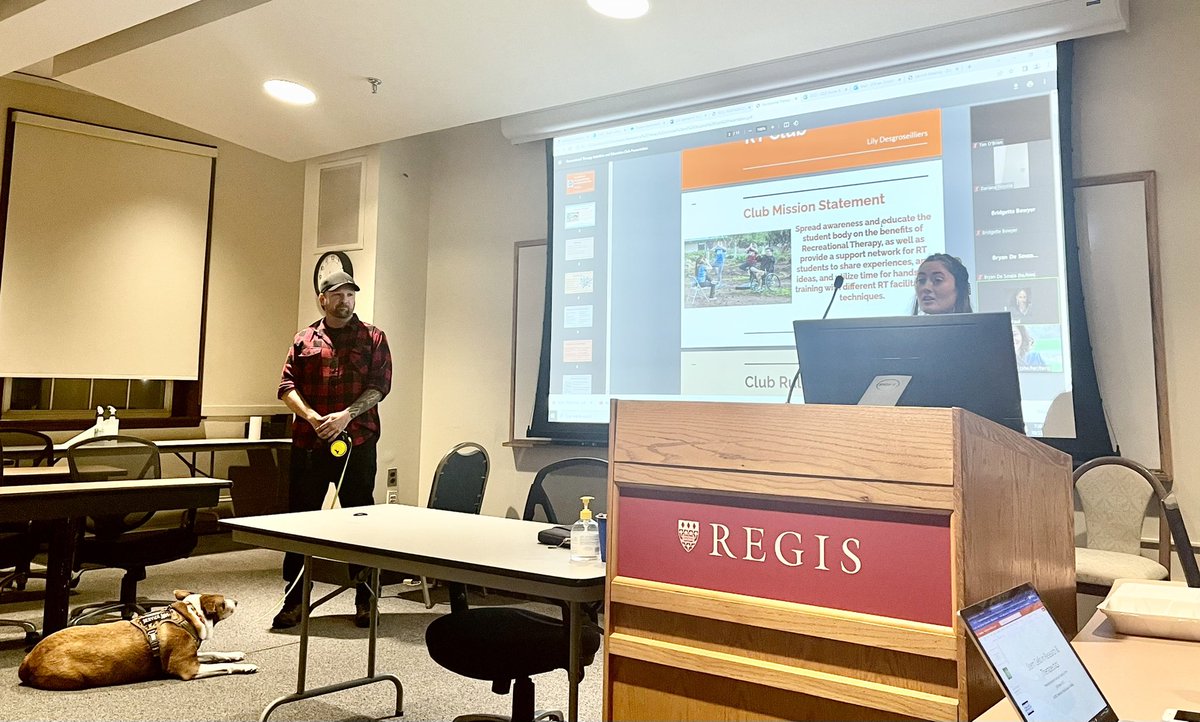 Congratulations to the Recreational Therapy Club on receiving a unanimous vote to become a new club at Regis!