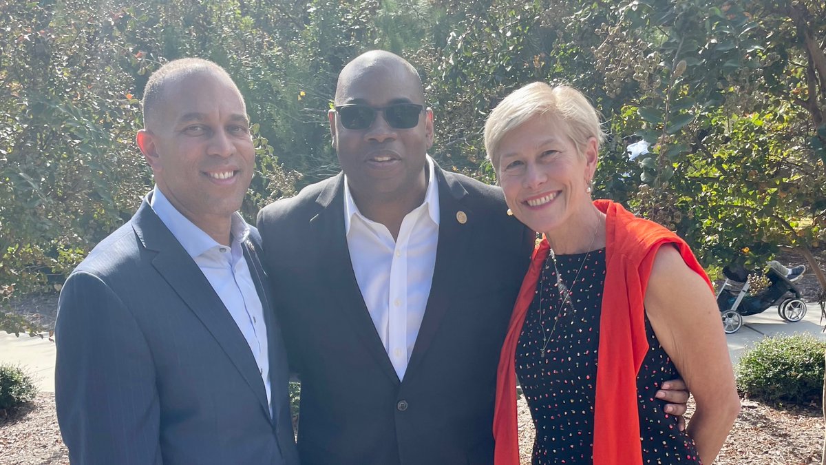 I was glad to welcome my friend and colleague Chairman <a href="/hakeemjeffries/">Hakeem Jeffries</a> to Raleigh.  We were able to join the <a href="/RaleighApex/">Raleigh-Apex NAACP</a> NAACP Souls to the Polls rally to help get voters fired up to early vote.