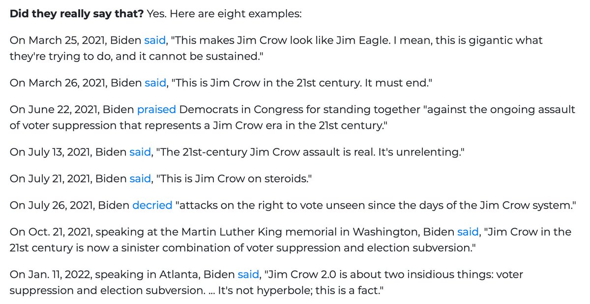 Exposing Joe Biden's 'Jim Crow 2.0' slander. washingtonexaminer.com/opinion/exposi…