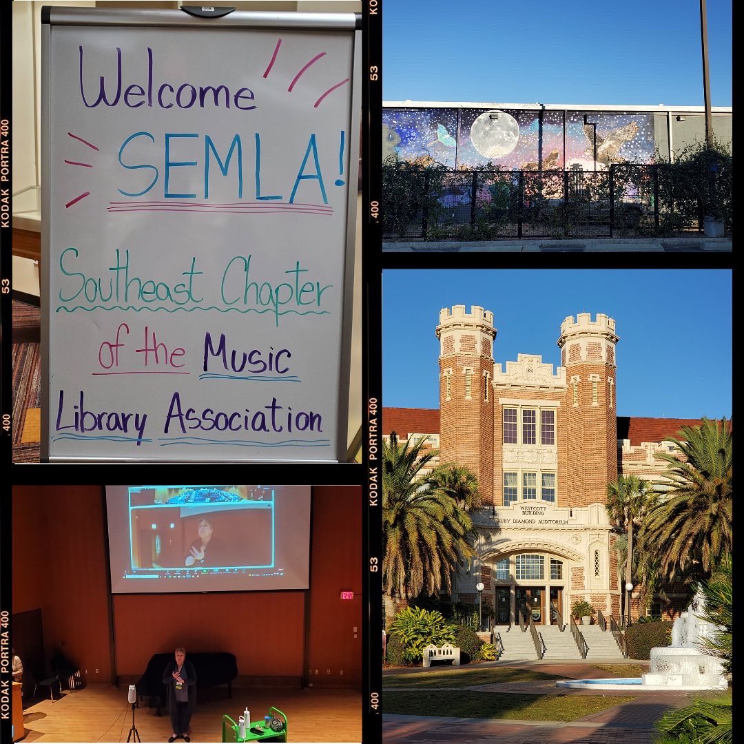 appmusiclibrary's tweet photo. Last week we attended the Southeastern Music Library Association (aka SEMLA) conference in Tallahassee, FL. Here are a couple of pictures from our trip! #appstatemusiclibrary #musiclibraryassociation #musiclibrarian #musiclibrarians https://t.co/1YXxovn3W5