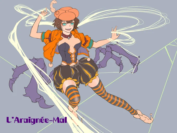 と言いつつ鬼門の縞々ストッキングまで描いた 