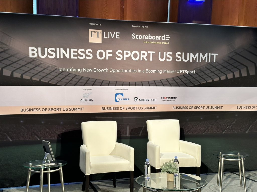Hello from @ftlive Business of Sport US Summit in NYC 🇺🇸