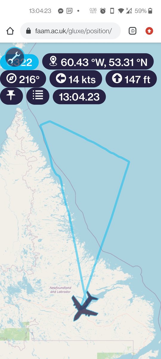 jimmcquaid's tweet image. Sitting in the hangar waiting to join the @faam146 for the second sortie of the day for the #MPhase project. This morning's flight track, we're now doing a similar flight but rotated clockwise about 90° to capture downstream stratus clouds in the same airmass (Semi-Lagrangian)