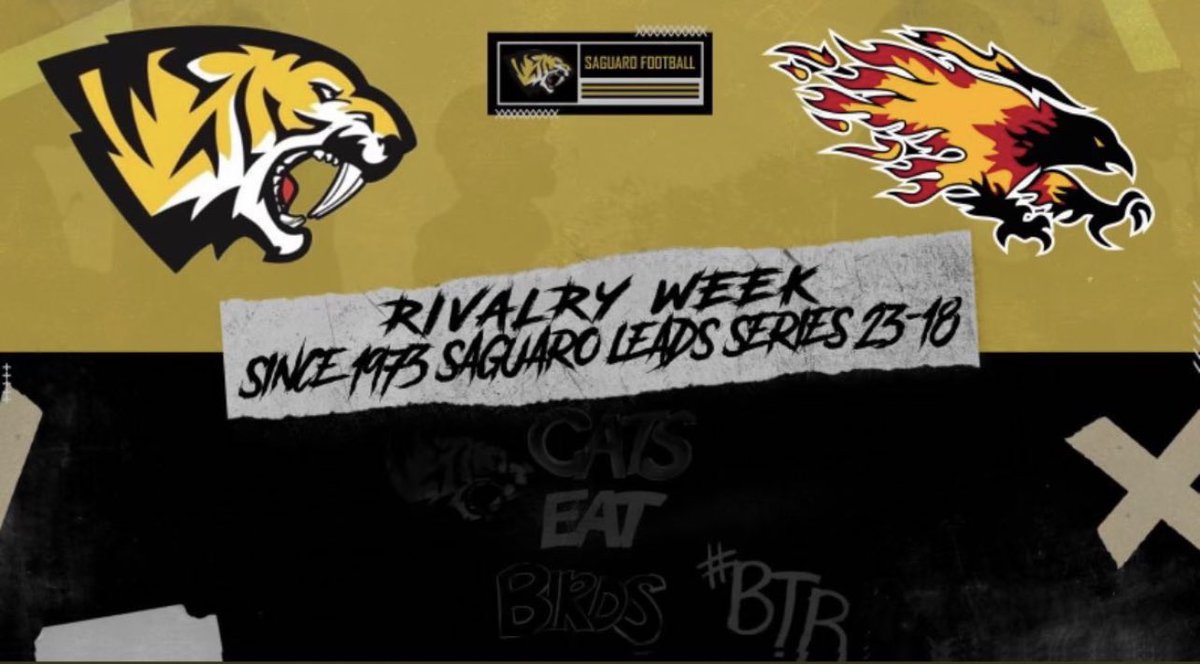 KyleCaldwellAZ's tweet photo. IT’S THAT WEEK.
@saguarofootball #BEATchap https://t.co/WFz2XgJYuJ