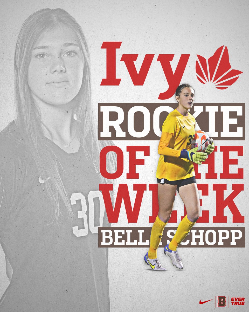 BrownU_WSoccer's tweet photo. She leads the Ivy League in goals against average, is second in save percentage, and is this week's Rookie of the Week! Congrats, Bella!

📰 - https://t.co/lYy9vukhk5

#EverTrue https://t.co/IYDiGEy7Rc