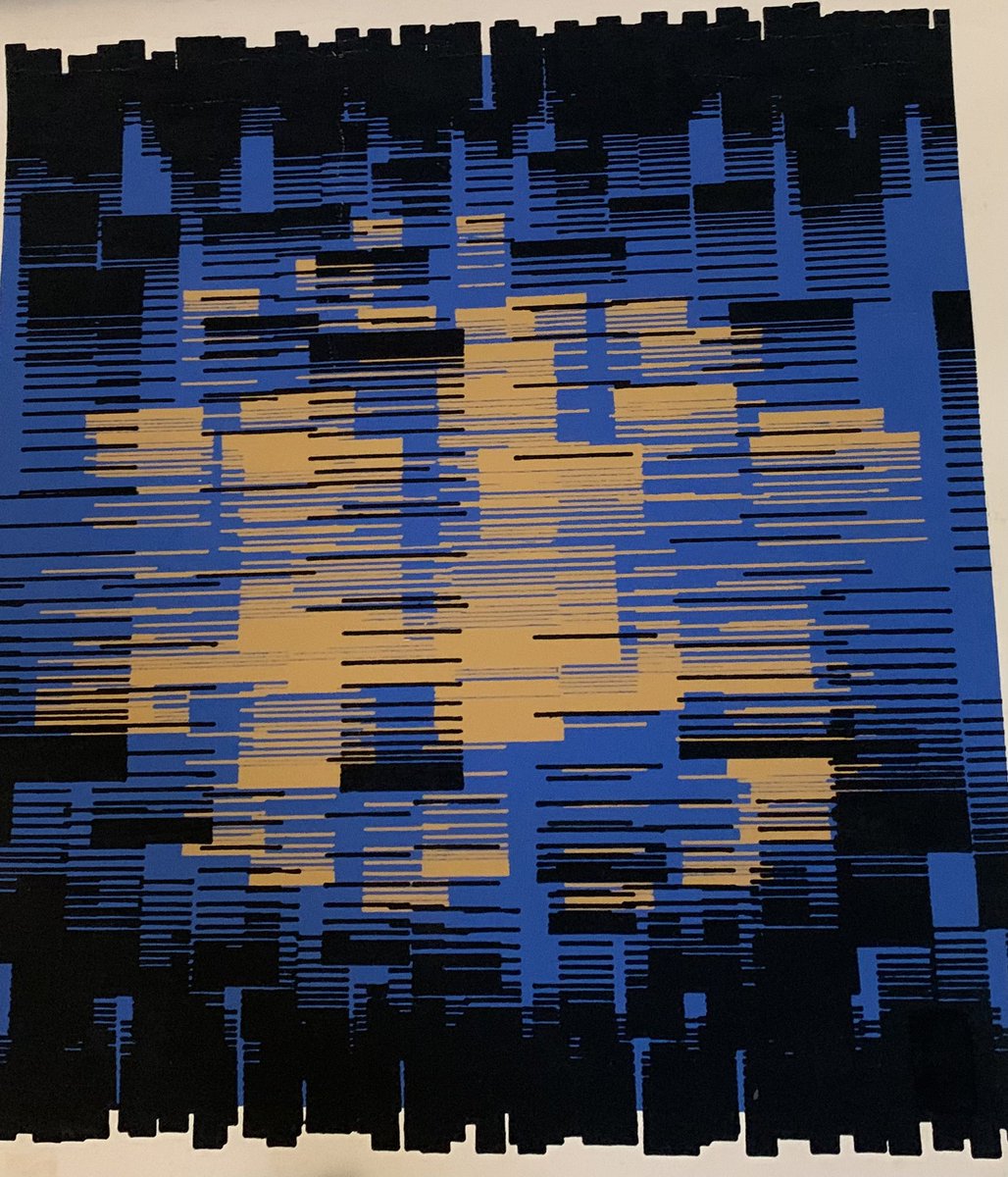 Saramerwin1's tweet photo. Wow‼️so excited to find this work by artist & innovator @TomMikulic in my flat files. #EarlyComputerArt https://t.co/sBHsdoELmP