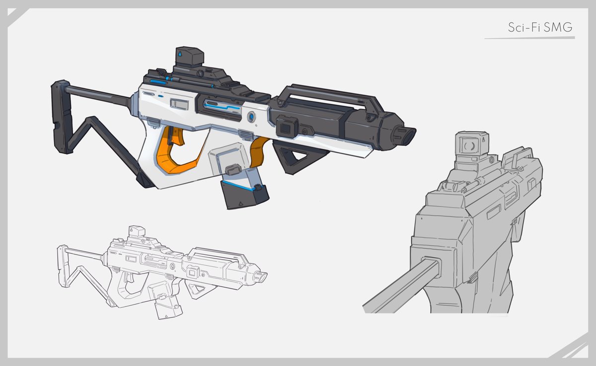 seruval's tweet photo. Weapon concept art (made at Artside School, Pascal Nicolas Tremblay's workshop) https://t.co/jMc5Yiu0Kz