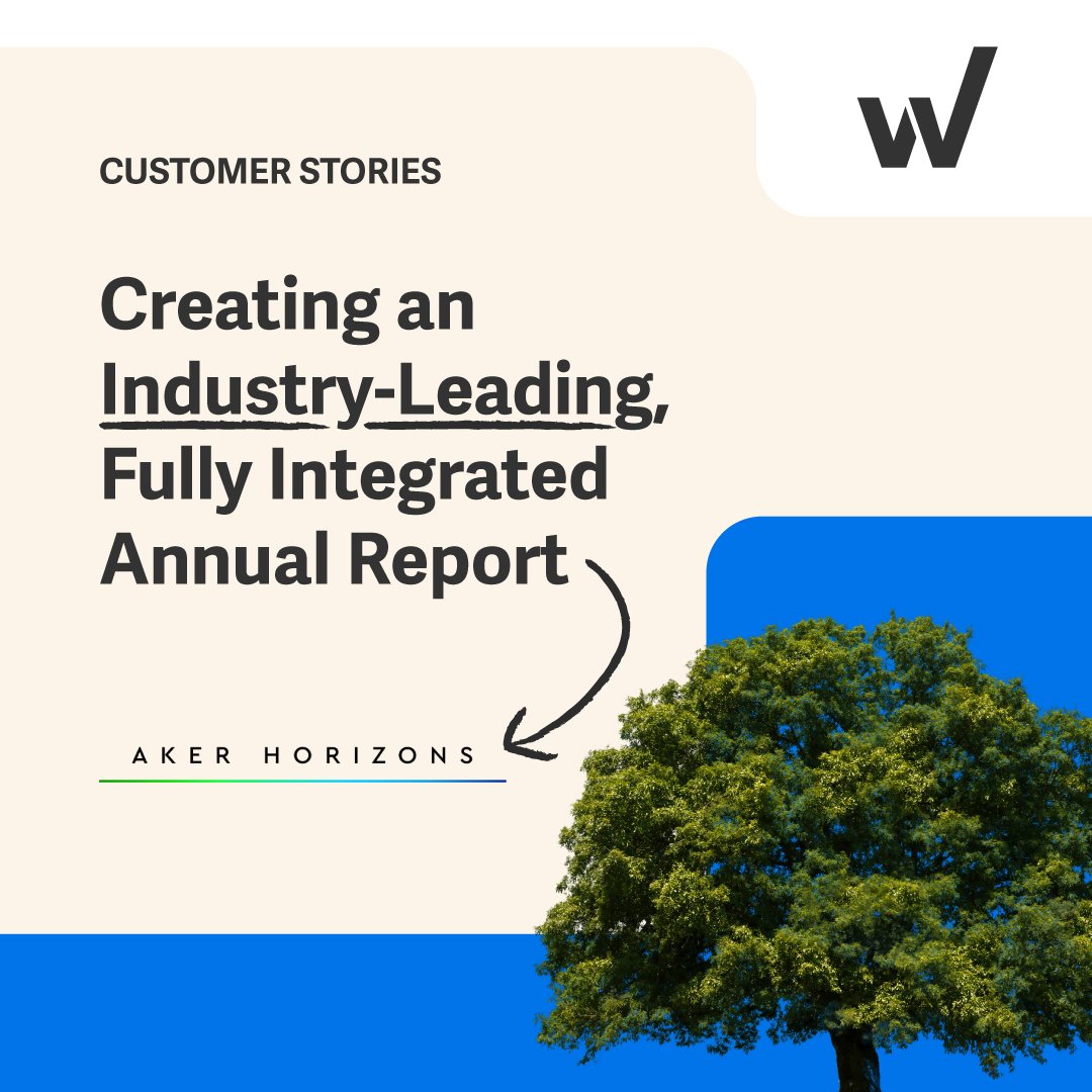 Workiva's tweet photo. Find out how, thanks to the @Workiva platform, the planet-positive developer of #GreenEnergy and green industry #AkerHorizons successfully built a fully integrated annual report: https://t.co/56tY4SU1LN
#WorkivaCustomer https://t.co/o3Opf67qNB