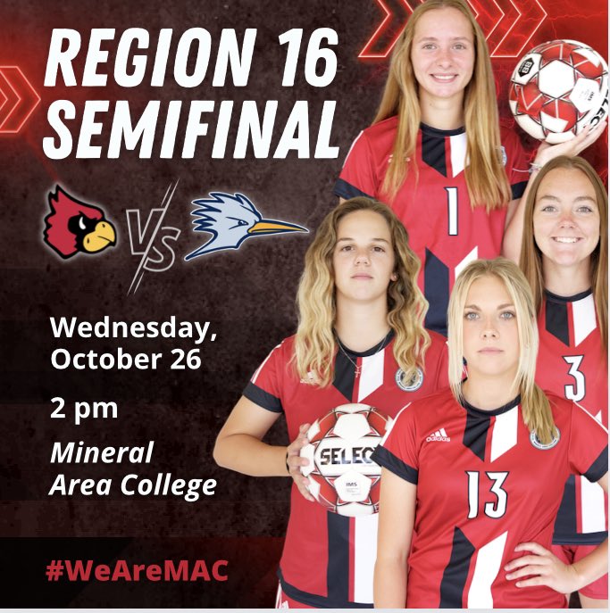 DanMartin12's tweet photo. Lady Cards with a first round bye in Region 16 tournament, now host SFCC this Wednesday at Cardinal Park in semifinals! #Season3 #WeAreMAC #MACsoccer #postseason https://t.co/haHF18bh9C