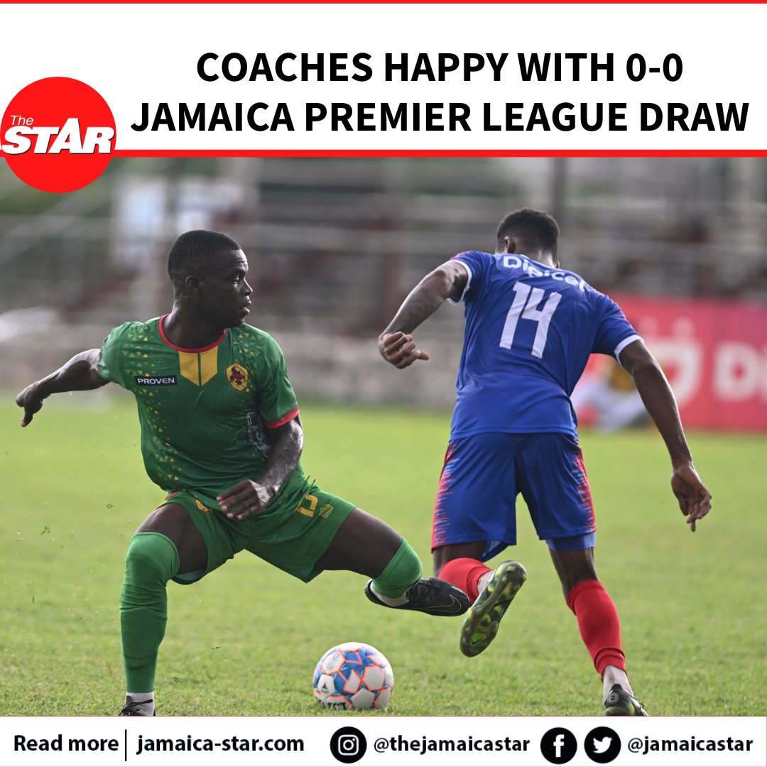 #StarSports: Coaches Andrew Price of Humble Lion and Jermaine Brown of Dunbeholden are taking heart from their 0-0 draw at the Anthony Spaulding Sports Complex on the opening day of the Jamaica Premier League yesterday. Read more: jamaica-star.com/article/sports… 📸: Ricardo Makyn