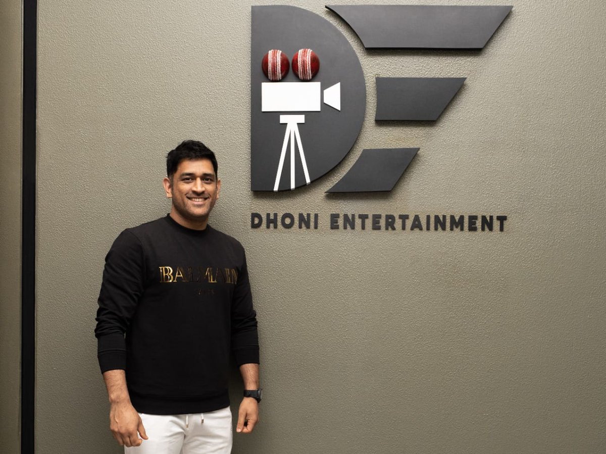 CricCrazyJohns's tweet photo. MS Dhoni Entertainment house set to produce its first film in Tamil. https://t.co/kxj19KGrCC