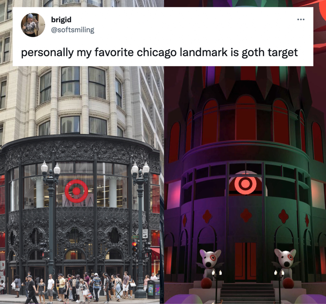 You don’t have to go to Chicago to visit #GothTarget anymore. Visit Goth Target in Meta Horizon Worlds now: tgt.biz/ynotpm