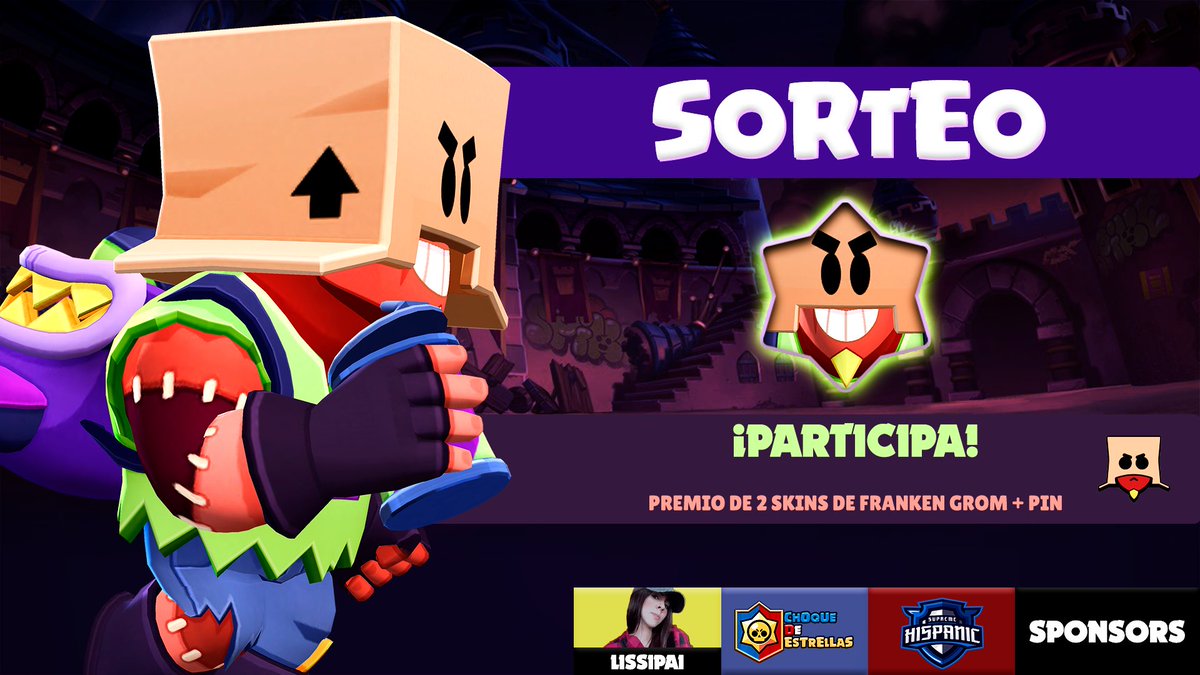 🎁SORTEO FRANKENGROM🎁
+Broche de Frankengrom 🎃

📋Requisitos:
  1️⃣Seguir a:
     ➡️<a href="/SupremeH_GG/">Supreme Hispanic 🏆</a>
     ➡️<a href="/ComunidadCDE/">Choque De Estrellas</a>
     ➡️@Lissipai
  2️⃣RT
  3️⃣Menciona 2 amigos

📅: 07/11/2022
🆘 Tendrán 1 hora para reclamar 🆘

#FrankenGromGiveaway