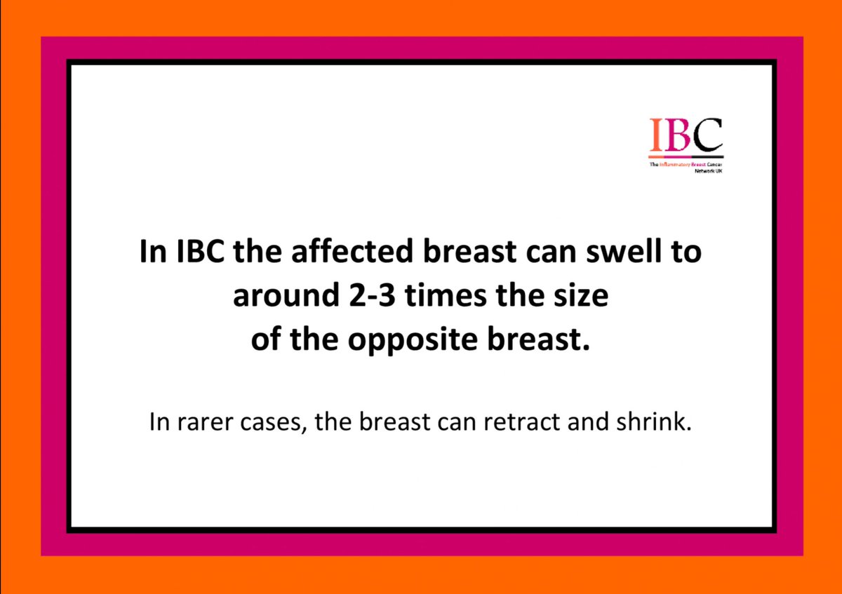 IBCNetworkUK's tweet photo. 31 Days of Facts about Inflammatory Breast Cancer.

Day 24:
#31daysofIBCfacts 
#BreastCancerAwarenessMonth
#BCAM https://t.co/C2xDTT5NWY