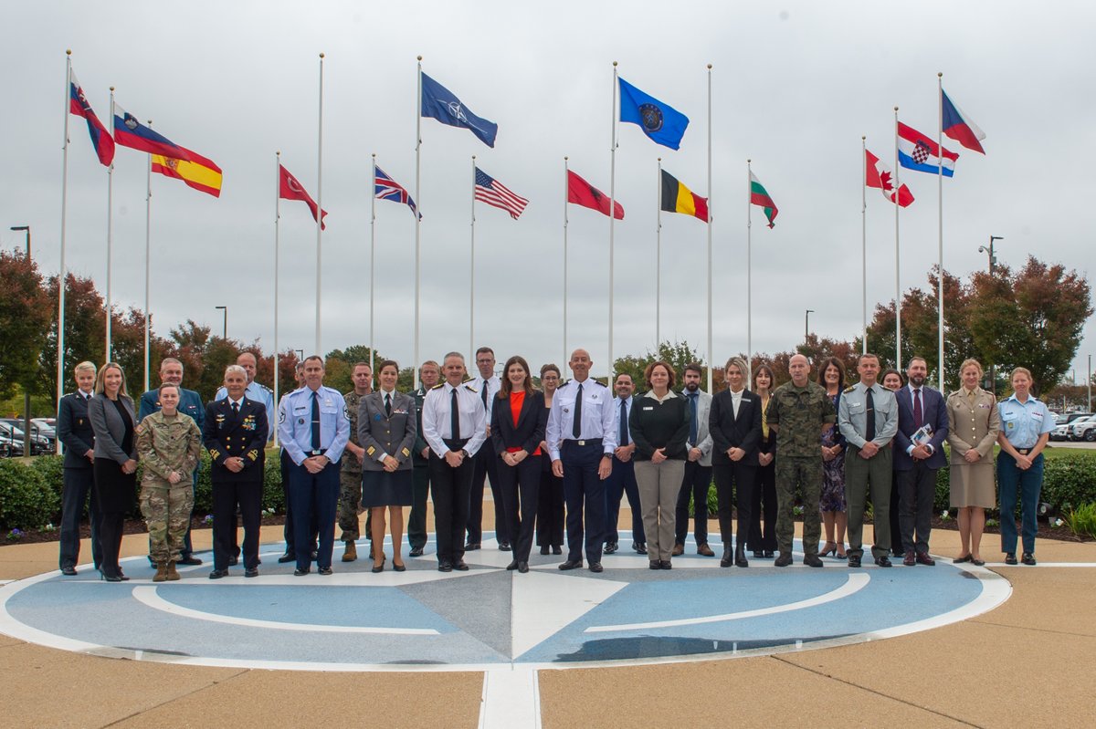 NATO_ACT's tweet photo. Today @NATO_SACT Gen Lavigne welcomed @NATO Secretary General’s Special Representative @irenefellin @NATOWPS at @NATO_ACT Gender Advisor Annual Conference '22, where she highlighted #NATO’s achievements on Women, Peace & Security agenda & vision for the future.
#WeAreNATO https://t.co/9pDmDZ7Rs8