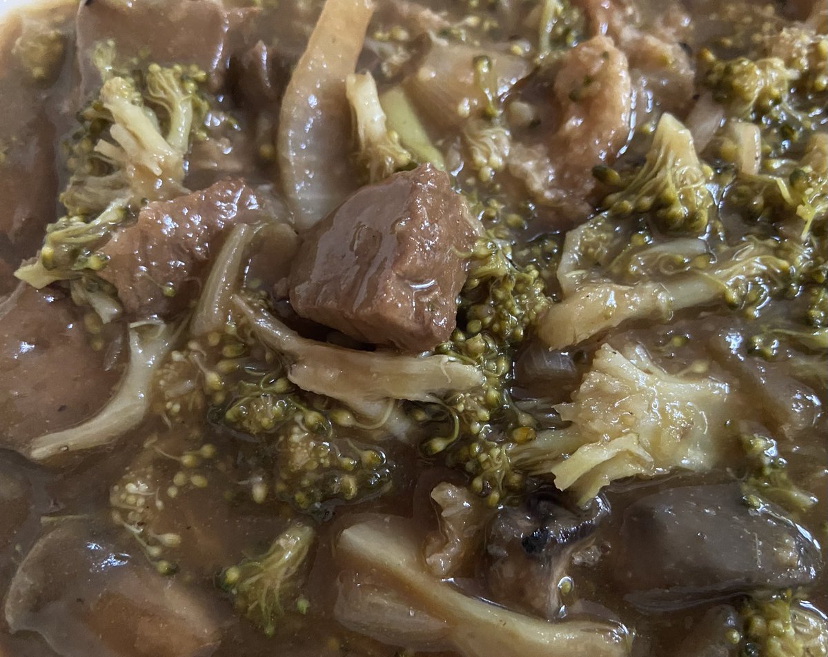 Nothing wasted… Made a beef stew in the slow cooker with leftovers of Sunday’s roast beef dinner