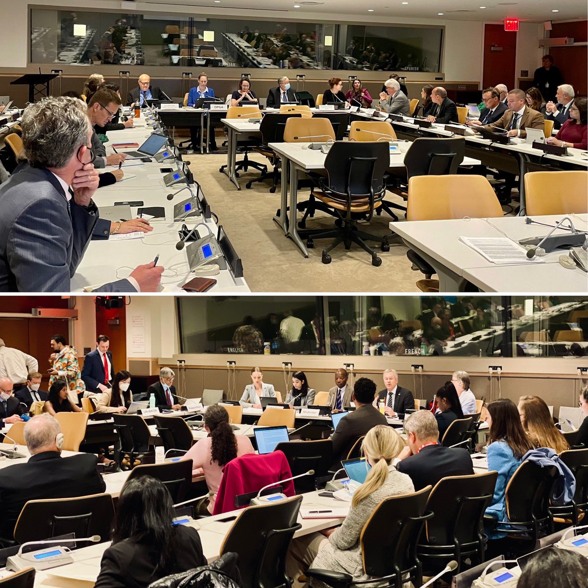 Happening now! Stakeholder consultations for the Preparatory Meeting of the #UN2023WaterConference. Follow along #WaterAction ⬇️ 🎥 Roundtable 1️⃣ on Governance: bit.ly/3DsSMyH 🎥 Roundtable 2️⃣ on Capacity Development: bit.ly/3TwGScB