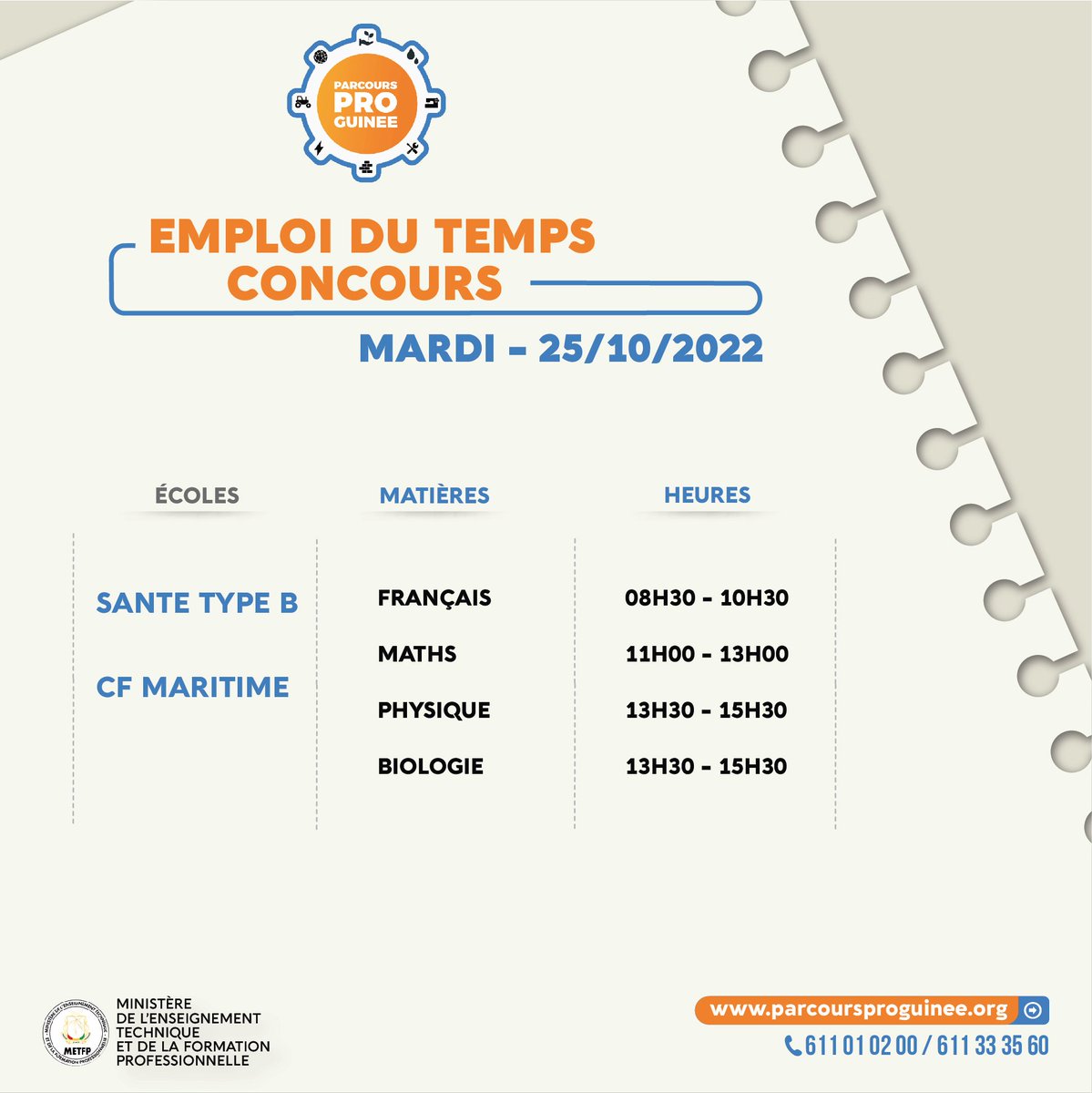 MENAETFP's tweet photo. 🔸Pour les écoles privées de santé, ce sont les candidats pour les écoles du type B qui passent le concours. 

● Infirmier d'état ;

●sage-femme;

●technicien de laboratoire ;

●préparateur en pharmacie ;

● technicien de santé publique ;

#CNRD
#transition
#METFP https://t.co/Q0W7YZ81d0