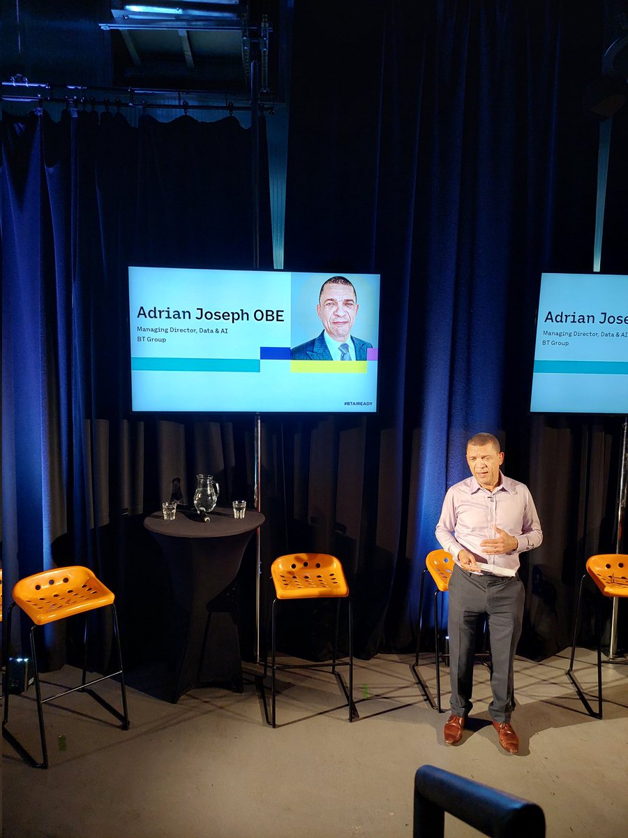 DurieJames's tweet photo. Discussing AI and if the UK is AI ready? And in particular our workforce with @BTBusiness #btbusiness here @engineshed #Bristol #adrianjoseph #nickspeed https://t.co/ft7j0gIA4U