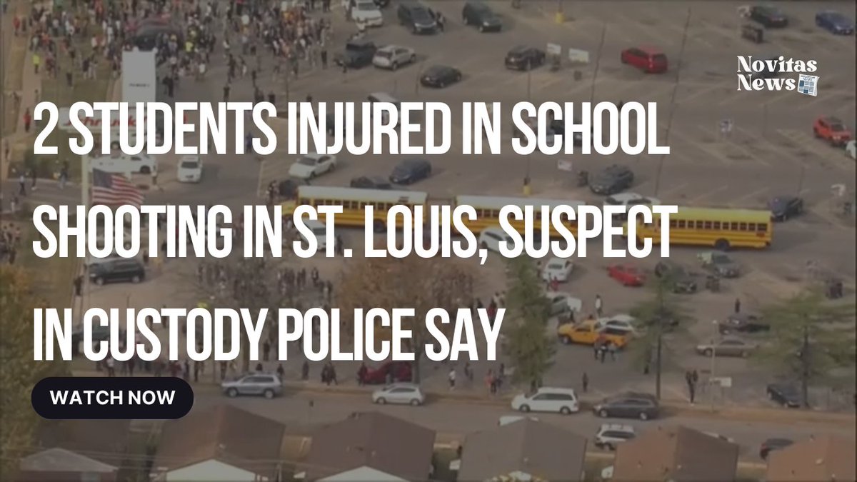 NewsStation15's tweet photo. 2 students injured in school shooting in St. Louis, suspect in custody police say.
#stlouis #stlouisshootingsuspect #studentsoflouis #policechase #louis #policepursuit 

Check the news from here: https://t.co/AaOLSoSt04 https://t.co/7UsoFwYxhY