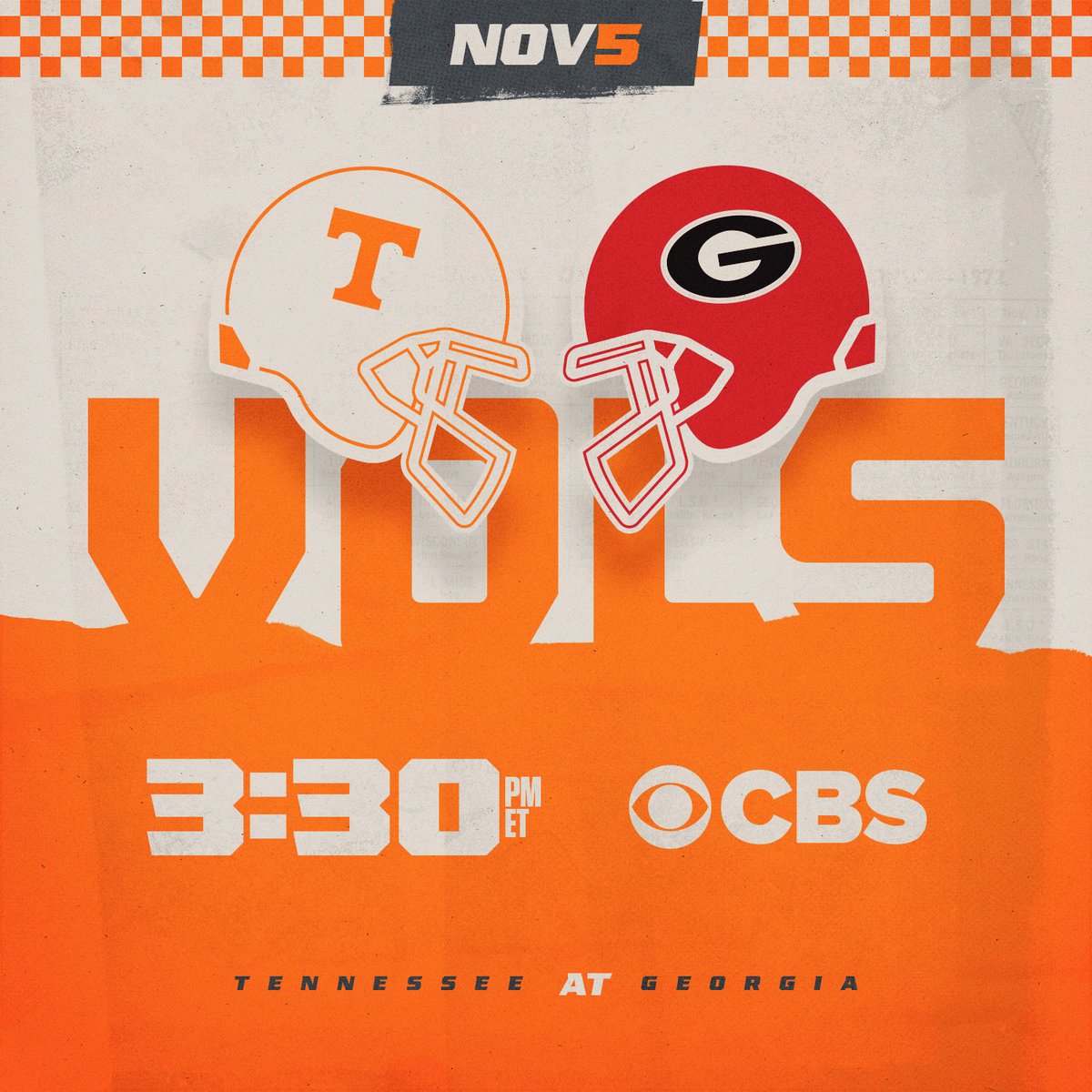 Game time is set! 📅 November 5 📺 CBS ⌚️ 3:30 ET 🏟 Sanford Stadium