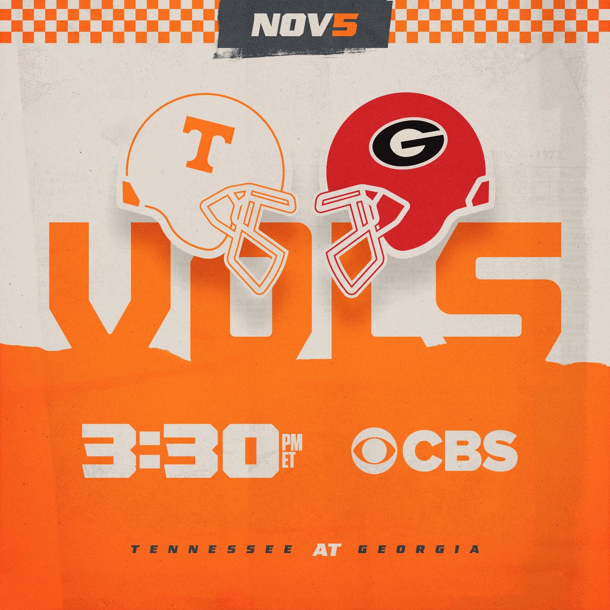 Game time is set!

📅 November 5
📺 CBS
⌚️ 3:30 ET
🏟 Sanford Stadium
