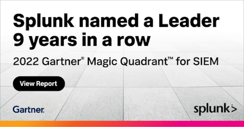splunk's tweet photo. The magic number? Nine. Yep, we’re thrilled to be named a Leader in the 2022 @gartner_inc Magic Quadrant for #SIEM for the 9th consecutive year. Get all the details over on #SplunkBlogs.