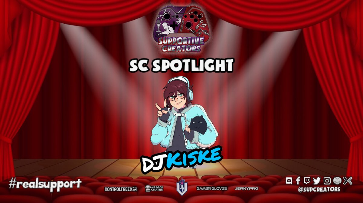 Congratulations to this week's SC Spotlight Winner!

<a href="/DJKiske1/">(Vtuber) DJKiske</a>!!!

STREAM SCHEDULE!

7 EST / 4 PST Friday!
6 EST / 3 PST Saturday and Sunday!

3 awesome streams!

Go show him all the love and #realsupport!

<a href="/supcreators/">Supportive Creators™️ {SC}</a> 

Twitch.tv/djkiske
