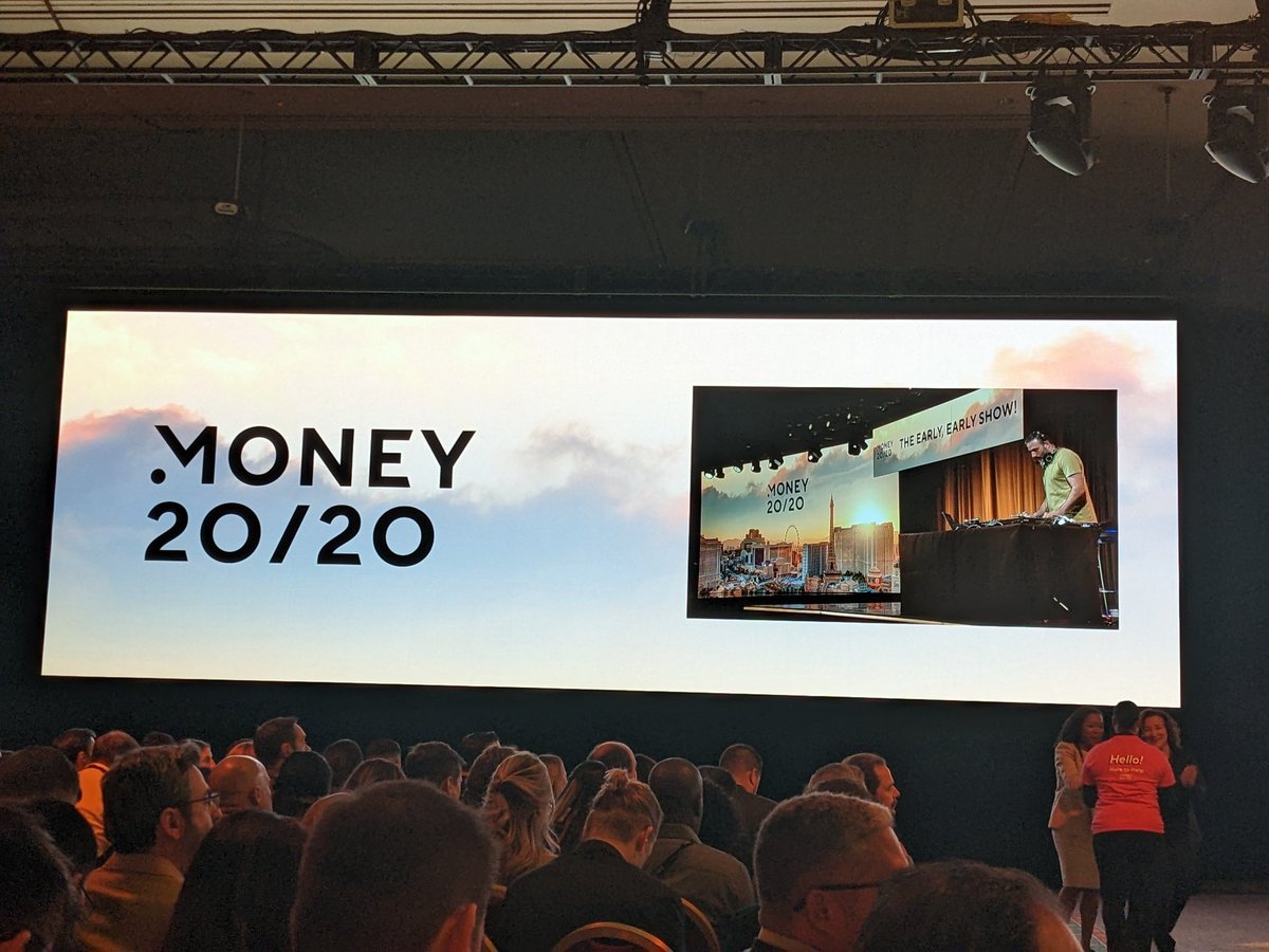 JadeBestley's tweet photo. How to start a Monday morning right? With a DJ, in a jam-packed conference room in Vegas, ready for another fabulous day at #Money2020USA! https://t.co/z0762M9JFK