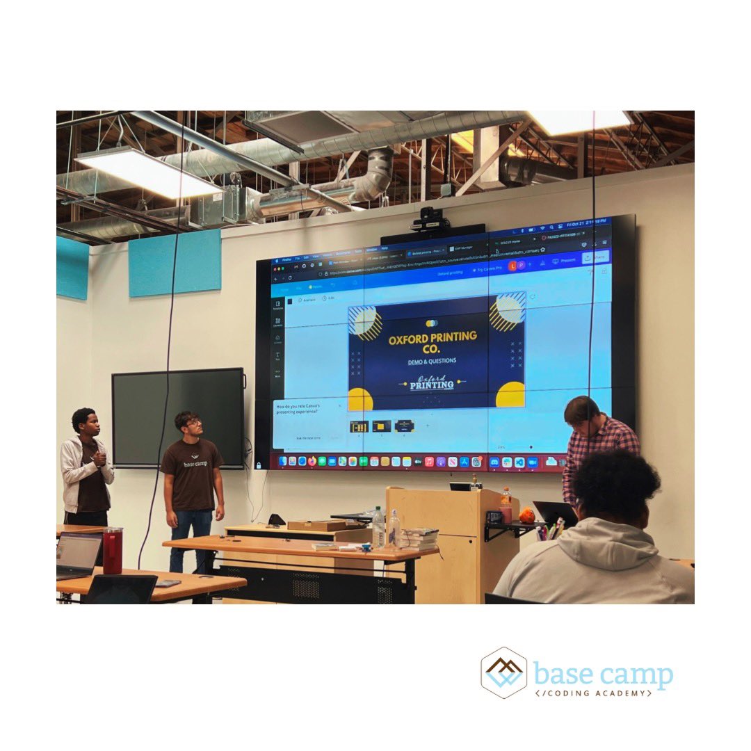 basecampcoding's tweet image. Last Friday, students wrapped up Unit 4 with the presentation of unit projects and completing all related module work. Please join us in congratulating them!