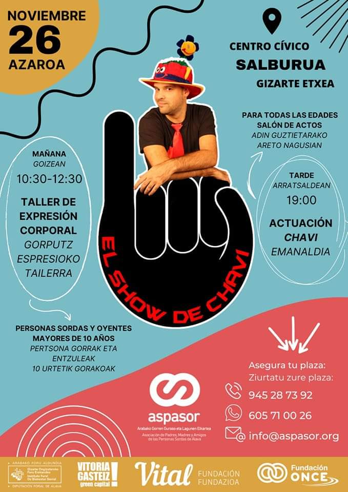 💥💥Aspasor propone otro espacio inclusivo el "Show de Chavi", al que queda todo el mundo invitado: personas sordas, oyentes, niños, jóvenes y adultos...🙋‍♂️🧒👶🏿👨🏽‍🦰🦻👧🧔🏾