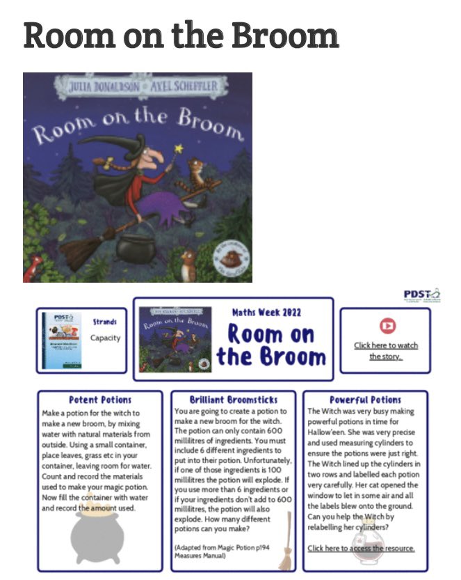 OidePrimarySTEM's tweet photo. 👻Our PDST Halloween themed maths resources are still available on @ScoilnetPrimary! Explore the strands of the maths curriculum through the playful nature of storybooks- Perfect for the run up to midterm 🎃 Follow the link for more https://t.co/5m32I8Uk6G https://t.co/1vYnu8NqC1
