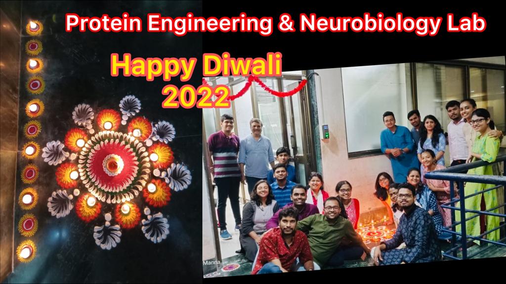 Diwali celebration of <a href="/maji_lab/">MajiLab (Protein Engineering and Neurobiology Lab)</a>, wishing everyone a very happy Diwali, may the festival of lights fill your life with glow, happiness and sparkle of joy #Diwali2022