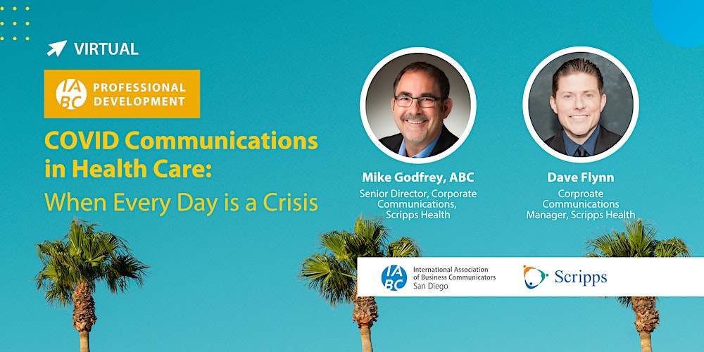 Join us Nov. 10 at 11:30 AM for our Virtual Professional Development event as we welcome Scripps Health communicators to share how they navigated comms during COVID-19. conta.cc/3DbiypR