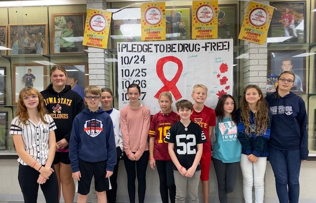Red Ribbon Week: Celebrate Life &amp; Live Drug Free
Tue- Pajama Day-remember to care for yourself
Wed- Neon Day/90's Day-have fun and celebrate you
Thur- Wear Red to support drug awareness
Sign the pledge banner in lunch room if you pledge to be drug free. 
Thank you,MS StuCO!