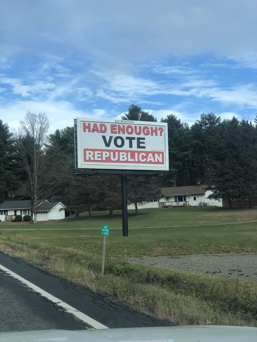 RocCityBuilt's tweet photo. #NY19 outside of Delhi NY.  Yes, we’ve had enough of Democrat mismanagement.  We can’t afford things, crime out of control, border out of control &amp; we are verge of nuclear war.  Vote for change. Vote for @MarcForUsNY https://t.co/U606RGG5LT