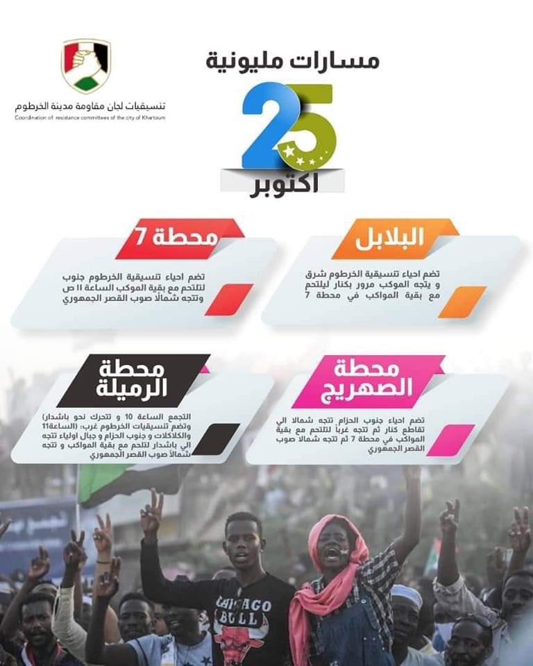 مسارات #مليونية25اكتوبر مميزة بتوريك ان لجنة الميدان قادرة انها تطور من ادواتها وتعمل علي تجميع المواكب في نقاط التجمع ومنها صوب #القصر