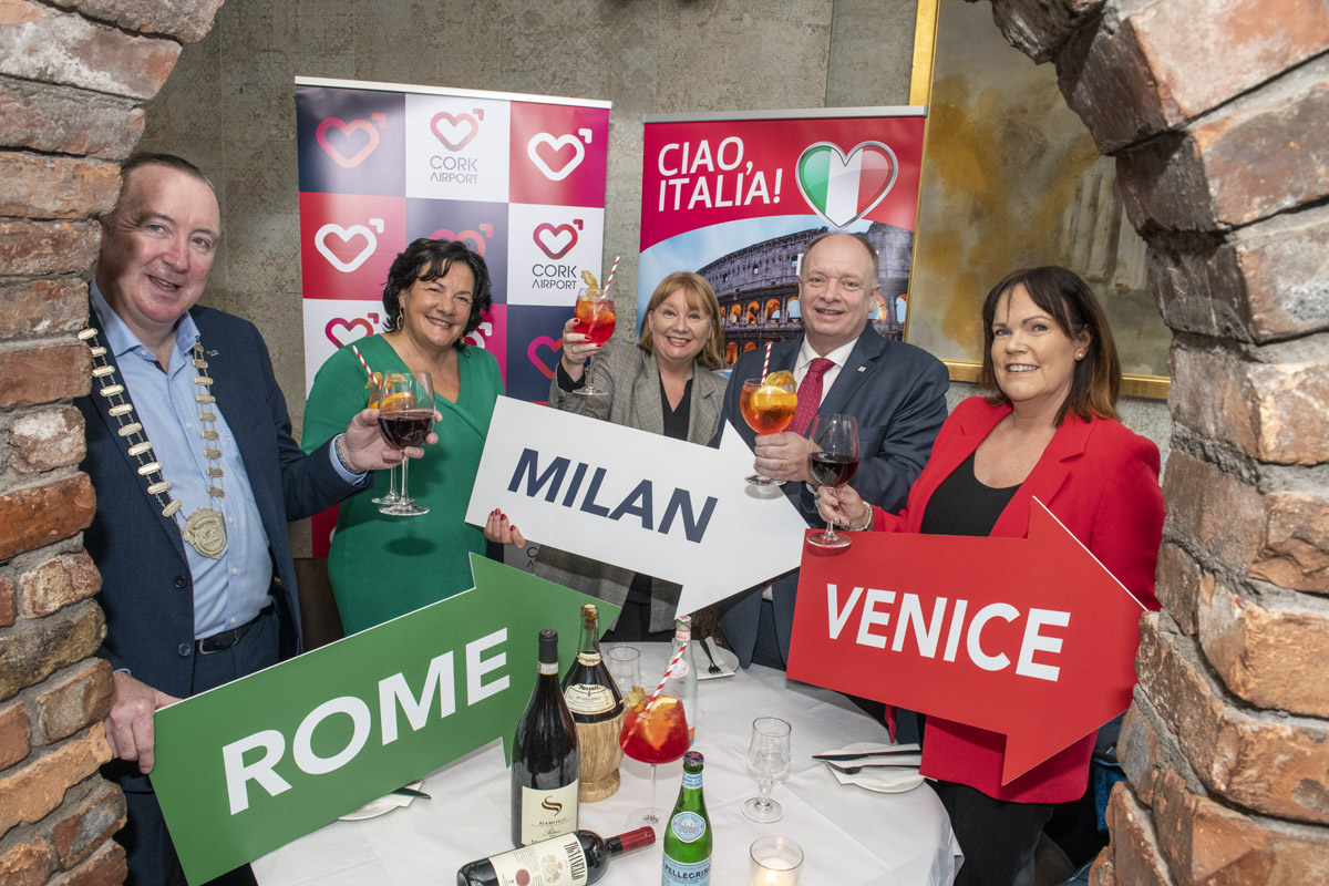 Next Monday, <a href="/Ryanair/">Ryanair</a> will commence a new twice-weekly service to Rome 🇮🇹

At a celebratory "Taste of Italy" lunch today in <a href="/rossinicork/">Ristorante Rossini</a>, the enhanced connectivity with Italy (including services to Milan and Venice) was celebrated by local business and tourism representatives.