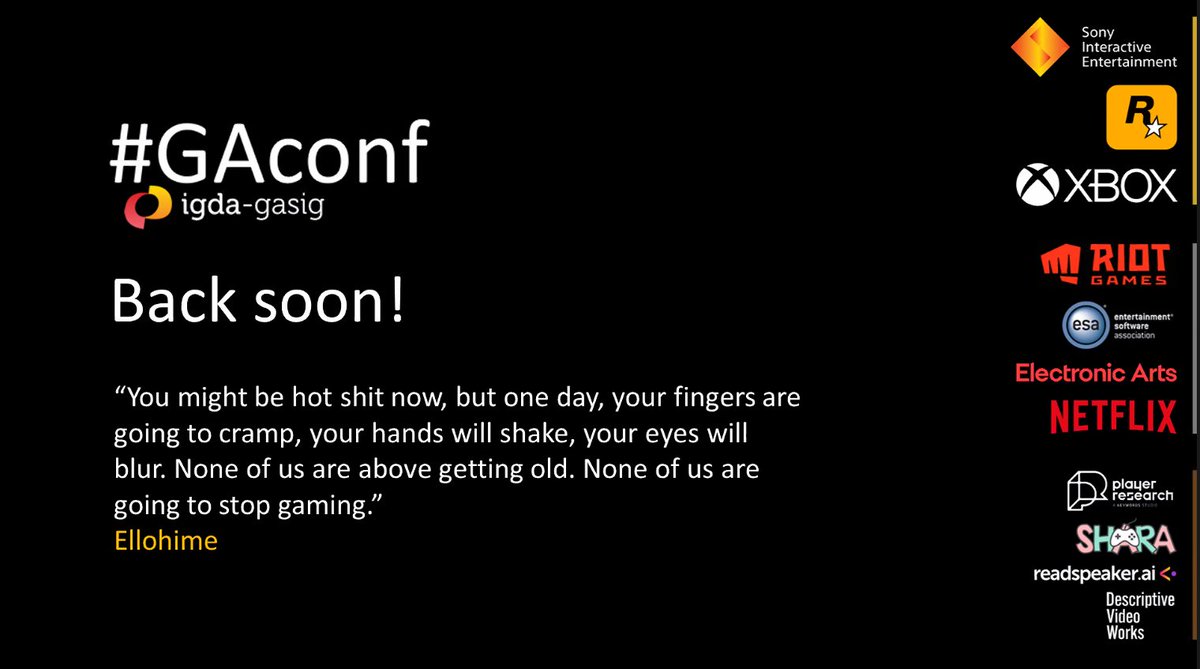 Well this pretty much says it all. 
#accessibility #GAConf 

gaconf.com